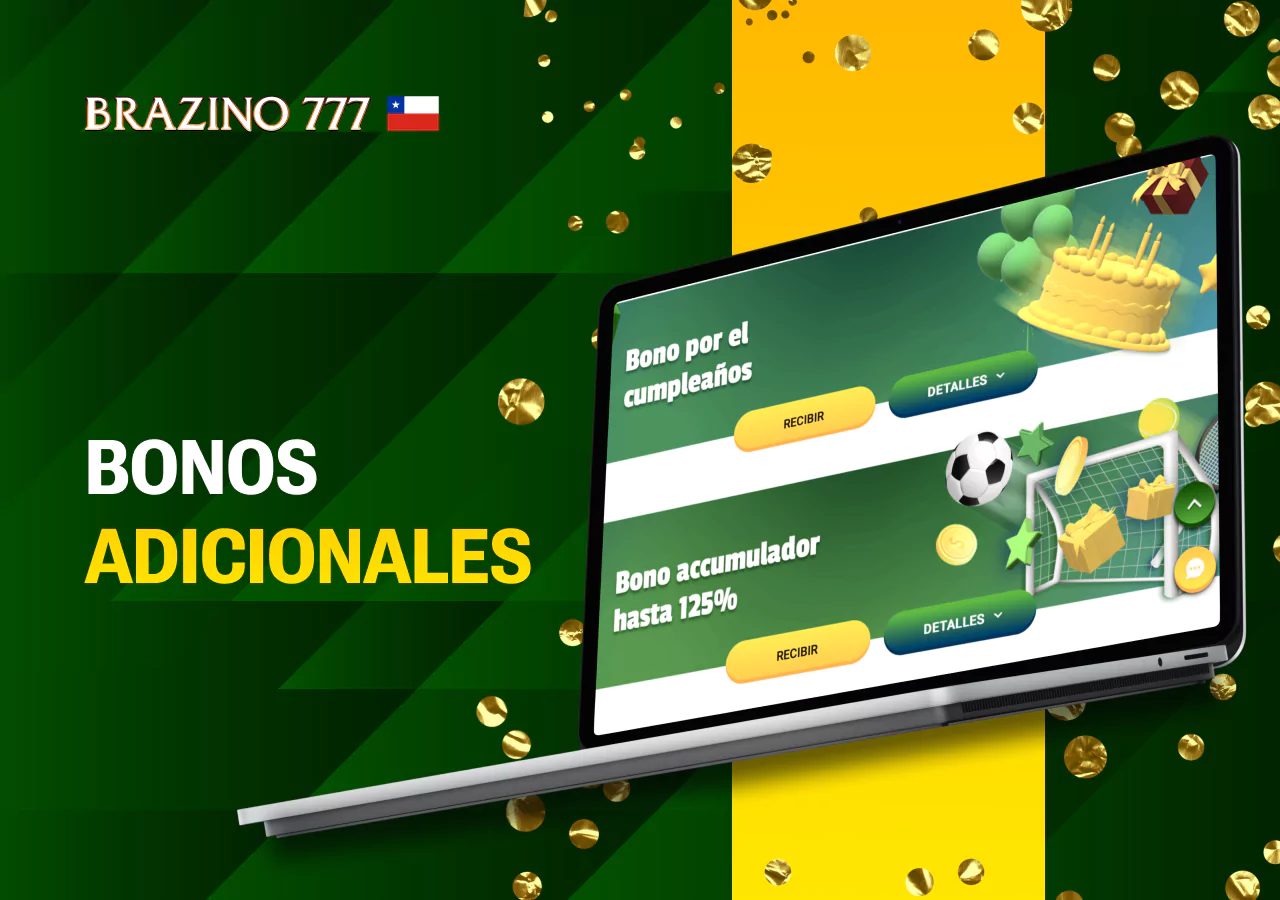 Bonificaciones adicionales de la casa de apuestas Brazino777